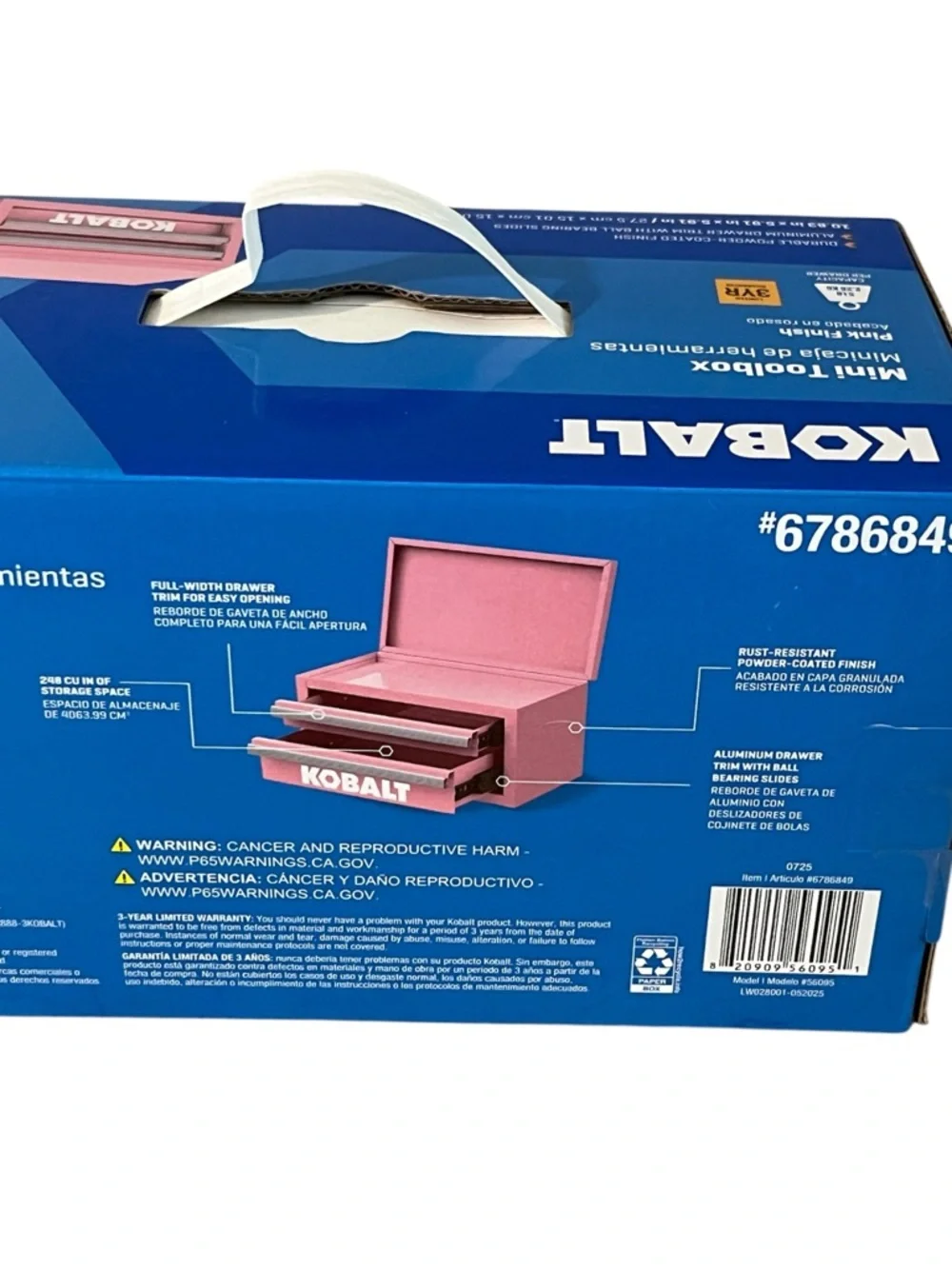 Pink Kobalt Mini Toolbox 2 Drawer Steel NEW Limited Edition #6786849